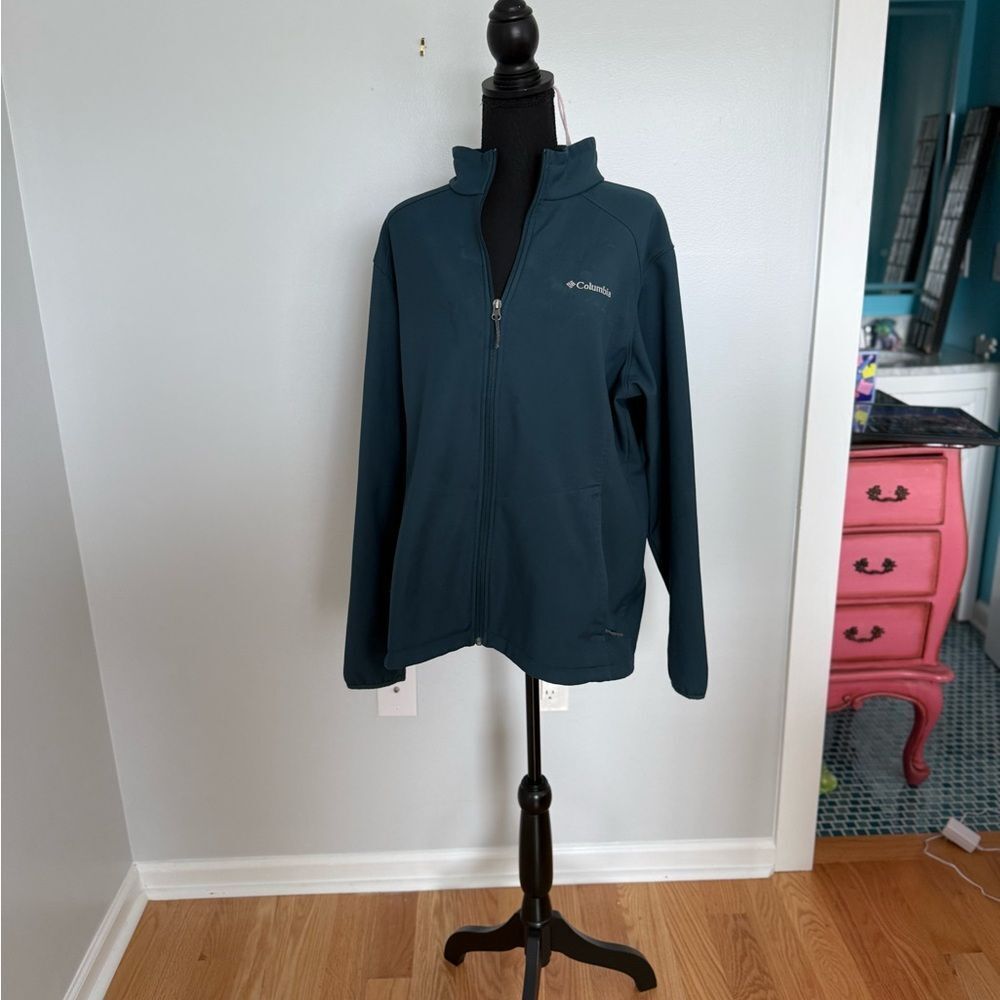 Columbia Teal/Green 1Xl Zip-Up Jacket